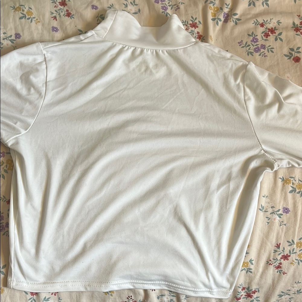 White Turtleneck Top